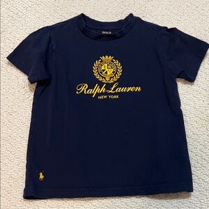 Ralph Lauren Kids T-Shirt in Navy and Gold
